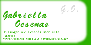 gabriella ocsenas business card