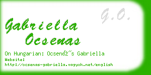 gabriella ocsenas business card